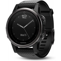 Garmin fēnix 5s Premium and Rugged Smaller-Sized Multisport GPS Smartwatch Silver Black - BR8XK1FIS