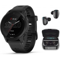 Garmin Forerunner 945 LTE Premium GPS Running Triathlon Multisport Smartwatch with LTE Connectivity Black with Wearable4U Black Earbuds Power Bundle - BMI21AI9J