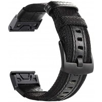 YOOSIDE Fenix 5 Fenix 6 Watch Band 22mm Quick Easy Fit Nylon Durable Wristband Strap for Garmin Fenix 5 5 Plus,Fenix 6,Instinct,Quatix 5 MARQ,Forerunner 935 945,Fit Wrist 6.3-8.66inch Black - BKAU0MRU9