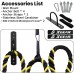 XGEAR Heavy Battle Rope Workout Rope with Upgraded Polyester Cover Anchor Strap Wall Mount Kit,Undulation Ropes for Home Gym Outdoor Strength Training Cardio Workout Yellow - BHHQ8NMR1