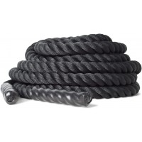 Yes4All Battle Exercise Training Rope 1.5 2 Inch Diameter Poly Dacron 30 40 50 Ft Length Workout Ropes for Core Strength Home Gym & Outdoor Workout - BRSVEBLFR