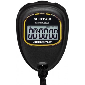 ACCUSPLIT Survivor S3E EVENT Stopwatch with Magnum Display,Black - BAX6B4AT1