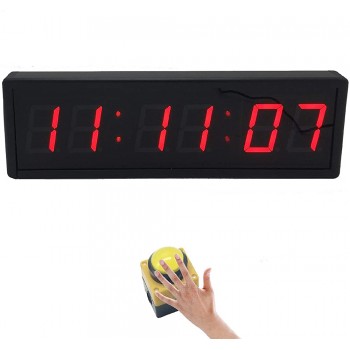BTBSIGN 2.3inch Digital Countdown Wall Clock Large Stopwatch with Remote and Switch Button for Obstacle Racing - BBKMVQT59