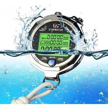 CHUANDA Waterproof Stopwatch Timer Luminous A Thousandth 0.001 Second 100 Channels Memory Stopwatch For Running Training Track Field - B5SBCPQ6P
