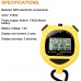 Jabroyee Dual-Row 60-Channel Multi-Function Luminous Temperature Stopwatch Waterproof Student Sports Referee Competition Fitness Timer with Lanyard for Running Sport Outdoor - B5TJ1NEYU