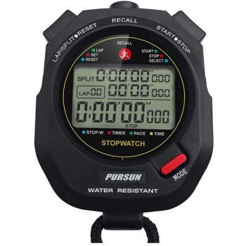 Professional Timer Stopwatch Digital Sports Stopwatch with Countdown Timer 100 Lap Memory 0.001 Second Timing ,Water Resistant,Multi Functional Stopwatch for Swimming Running Training etc - BR3LJYYFI