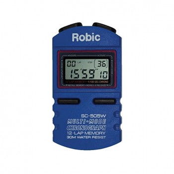 Robic; Developed Sold and Shipped in America; 12 Memory Recall Professional Quality Stopwatch takes 199 readings Easy to Use Easy to Read-Royal Blue - BZU8GG4I2