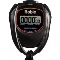 Robic Easy to Use High Precision Stopwatch Water Resistant 2 Memory Stopwatch Black - BXEPHU3J1