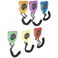Sportime Timetracker Basic Stopwatches Assorted Colors Set of 6 - B0UCITWFA