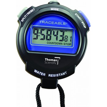 Thomas 1030 ABS Plastic Traceable Digital Stopwatch with 25 64 High LCD Digits 0.0005 Percent Accuracy 3 Length x 2-1 2 Width x 3 4 Thick - B3OK19JUQ