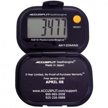 ACCUSPLIT Health Engine AH120MAG Pedometer Step Counter with Magnum Display - BWN3MBBM5