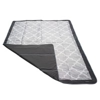 JJ Cole Water-Resistant Outdoor Blanket With Adjustable Bag Strap Stone Arbor 58" x 84" - B2RE4EDI5