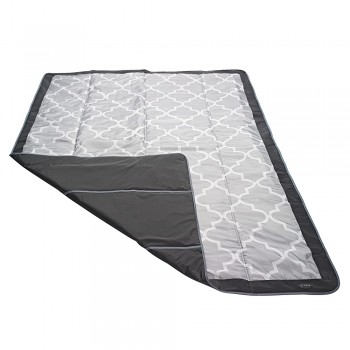 JJ Cole Water-Resistant Outdoor Blanket With Adjustable Bag Strap Stone Arbor 58 x 84 - B2RE4EDI5