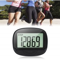 Maizad 3D Pedometer with Clip Walking Step Counter with Large Display for Men Women Kids Track Steps and Miles Km Calories Burned Clock Calorie Distance Black - B8EUB0W5I