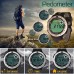 Men Watch Pedometer Underwater Diving Watch 10 ATM Waterproof with Lap Stopwatch and Alarm Clock Function 12 24 Hour Format Selectable - B96ZWLOTN