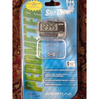 Sportline Walking Advantage 330 Step Count Pedometer With Large Electronic Display and Waist Clip - BBM62UJ31