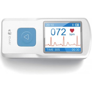 EMAY Portable ECG Monitor for iPhone & Android Mac & Windows | Wireless EKG Monitoring Devices with Heart Rate & Rhythm Tracking - BNRN5O3GE