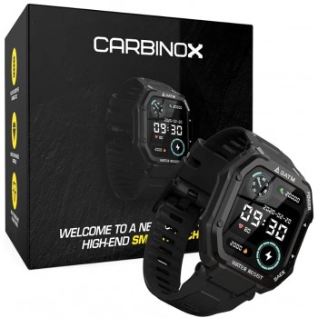 Carbinox Smartwatch Fitness Tracker for Android and iOS Phones with Heart Rate Monitor Blood Pressure IP67 Waterproof - BZJPJZ0BU