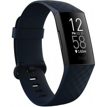 Fitbit FB417BKNV Charge 4 Fitness Wristband Storm Blue - B0KZZQP57