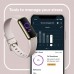 Fitbit Luxe Fitness and Wellness Tracker with Stress Management Sleep Tracking and 24 7 Heart Rate One Size S L Bands Included Lunar White Soft Gold Stainless Steel 1 Count - BL95UK7EX