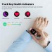 FITVII Smart Fitness Tracker Watch Smartwatch with Heart Rate Blood Pressure Monitor Waterproof Activity Tracker with Temperature Sleep Monitor,Tracker Watch for iOS iPhone&Android Men Women - BBFTGW9VB