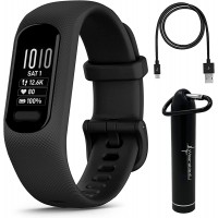 Garmin Vivosmart 5 Smart Fitness and Health Tracker 7 Days of Battery with Wearable4U E-Power Bundle Comfortable & Easy to Use Wrist Bands with Phone GPS - BFSATKRGL