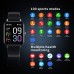 Smart Watch Fitness Tracker,GPS,Blood Pressure,Blood Oxygen,Temperature,Heart Rate,Pedometer,Calorie Counter,100 Sports Modes,Compatible with Android and iOS,IP68 Waterproof,for Men,Women - B14FHQPCH