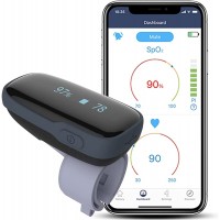 Wellue Oxylink Wireless Wearable Health Monitor Bluetooth Pulse Meter with Audio Reminder in Free App Rechargeable Wearable O2 Monitor - BLH6PB3OX