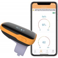 Wellue WearO2 Wearable Health Monitor Bluetooth Pulse Meter with Free APP Continuously Tracks SP-O2 & Heart Rate - BX72H9J7J