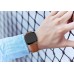 EDIMENS Leather Bands Compatible for Fitbit Versa 3 Fitbit Sense for Women Men Genuine Leather Bands Replacement Wristbands Straps Compatible with Versa 3 Sense Brown with Gold Buckle - B38313GGH