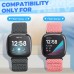 Enkic 10 Pack Elastic Nylon Bands Compatible with Fitbit Versa 3 Bands Fitbit Sense Bands for Women Men Soft Adjustable Stretchy Woven Straps Replacement Sport Loop Wristband - B4LX7APWQ
