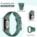 GEAK Compatible with Fitbit Charge 5 Bands for Women Men Soft Silicone Slim Sport Band Replacement Wristbands for Fitbit Charge 5 Fitness Tracker 4 Pack Black Plum Blue Gray Pine Green - BQBX9I7FT