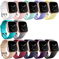 Hamile Bands 12 Pack Compatible for Fitbit Versa Lite SE Soft Watch Bands for Fitbit Versa 2 & Fitbit Versa & Lite & Special Edition Smartwatch Wristbands Not for Hamile Smartwatch - BI79QLD6P