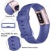 Pack 3 Silicone Bands for Fitbit Charge 4 Fitbit Charge 3 Charge 3 SE Replacement Wristbands for Women Men Small LargeWithout Tracker Large: for 7.1-8.7 Wrists Black+Navy Blue+Slate Grey - B2IKOS65O
