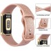 Pack 3 Silicone Bands for Fitbit Charge 5 Replacement Wristbands for Fitbit Charge 5 Women Men Small Large Without Tracker Small: for 5.7-7.3 Wrists Shining Rose+Shining Gold+Wine Red - B54X8Y5RG