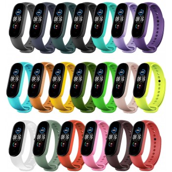 Replacement Bands Compatible with Xiaomi Mi Band 6 Band Xiaomi Mi Band 5 Band Amazfit Band 5 Band,Yuuol Soft Silicone Wristbands Sport Adjustable Wrist Strap for Women Men - B83JEBUSB