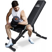 FLYBIRD Weight Bench Adjustable Strength Training Bench for Full Body Workout with Fast Folding-New Version - B1ICG5N17