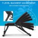 Yoleo Adjustable Weight Bench Utility Weight Benches for Full Body Workout Foldable Flat Incline Decline FID Bench Press for Home Gym Black - B9PNA11DB