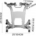 BotaBay Dumbbell Stand 330LBS Adjustable Dumbbell Stand Rack Metal Dumbbell Holder Weight Rack Storage Stand W Wheels for Gym - BT20TDSRO