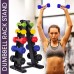 Fitness Republic Solid Steel Dumbbell Rack Holder A-Frame Dumbbell Storage Racks 3 4 5 6 Tier Free weights dumbbells set for home gym exercise weight tower for dumbbell Available in 3,4,5,6 Tiers - BIV1UKPQI