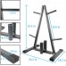 Luwint Plate Tree 1 in Weight Plate Storage Rack with 2 Olympic Bar Holders for Home Gym - BNTRH9507