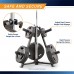 Marcy 6-Peg Olympic Weight Plate Tree and Vertical bar Holder Storage Rack Organizer for Home Gym PT-5757 Black - B8WL0QK2R