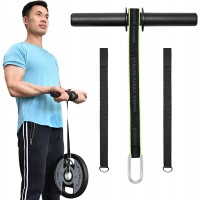 XonyiCos Forearm Wrist Roller Fitness Blaster Arm Exerciser Wrist Trainer Forearm Muscle Strength Workouts Tools Weight Bearing Rope Roller Equipment with Non Slip Cushion Rope for Dumbbells - BGHTHVEDO