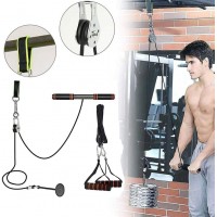 CELLTEK Weight Pulley System,11pcs Fitness DIY Cable Pulley System with Loading Pin,Foam Handle for Pulldowns,Shoulder Biceps Curl Forearm,Back Home Gym Pulley System - B2VHTQX16