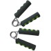 Fuxion Set of 2 Forearm Hand Grip Gym Equipment Durable and Strong Steel Springs Ergonomic Neoprene Handles Metal 2 Pack Handler Gray and Green - B0POE1CTS