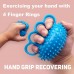 Hand Grip Strengthener with Finger Rings Soft Stretchable Spikey Ball Trainer for Finger and Hand Exercise Blue - B8H0J5ATB