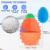 MoKo Hand Grip Strengthen Trainer Stress Relief Ball Set of 3 Egg Shape Squeeze Balls for Anxiety Release Palm Pain Relief Hand Exercise Therapy Orange + Blue + Green - BY4JMM5EK