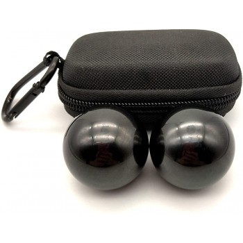1.57inch Chrome Steel Black Baoding Balls for Hand Therapy Exercise and Stress Relief,2pcs - B661PZUNL
