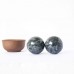 Addune Baoding Balls Natural Marble Dark Grey Health Exercise Stress Balls Chinese Hand Balls Gift with Box - B79YPYAHB