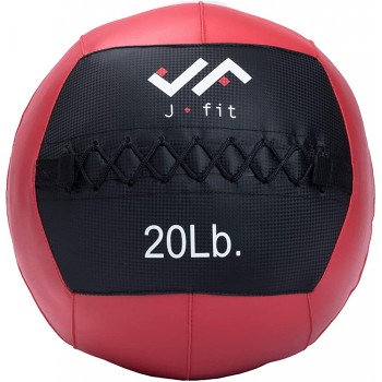 JFIT Wall Medicine Ball 10 Weight Options 4lb-30lb Durable Wall Balls for Exercise Cardio Core Strength - B9325I967